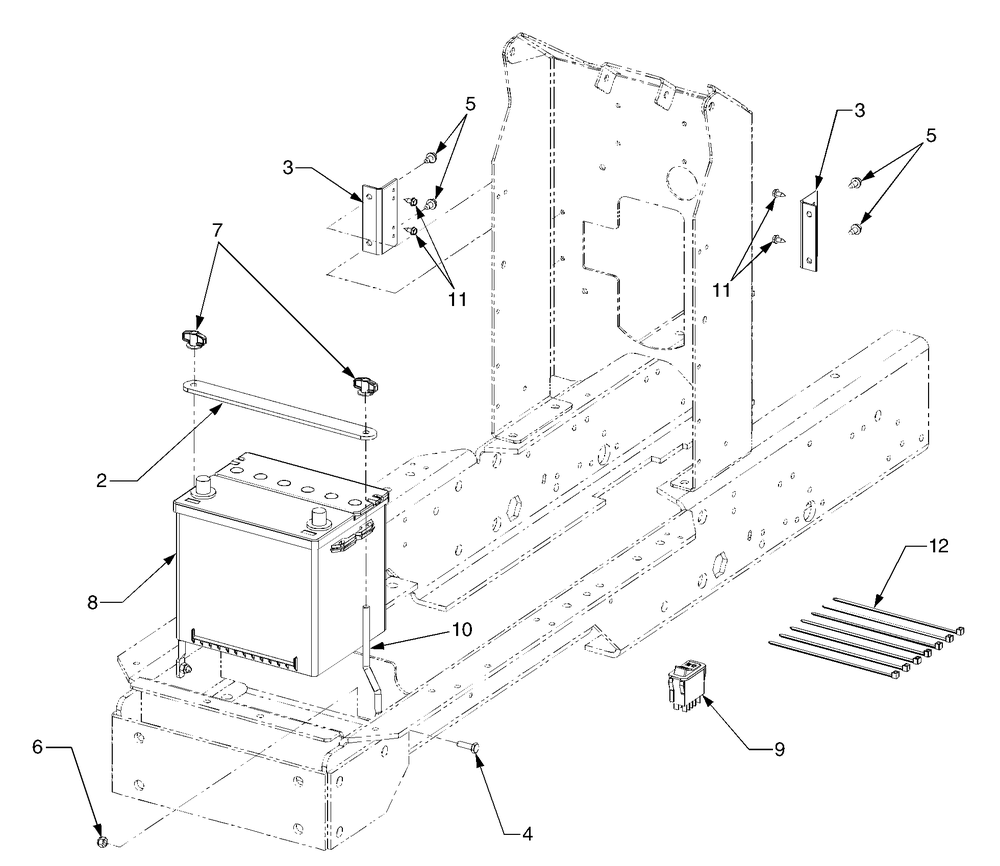 Battery And Electrical Diagram and Parts List for 6284 54AD64H710-54AT64H710-54BD64H710-54BT64H710 Cub Cadet Lawn Tractor